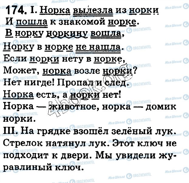 ГДЗ Російська мова 5 клас сторінка 174