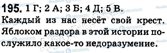 ГДЗ Російська мова 5 клас сторінка 195