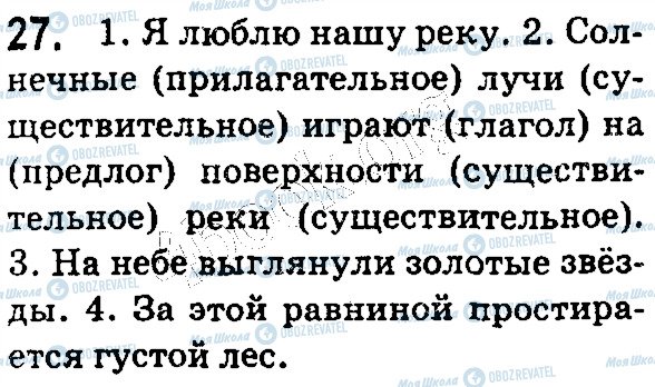 ГДЗ Російська мова 5 клас сторінка 27