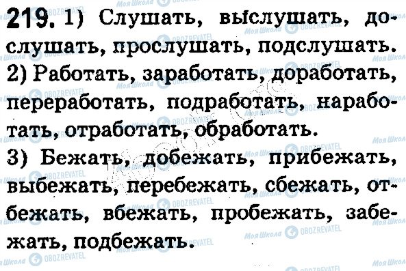 ГДЗ Русский язык 5 класс страница 219