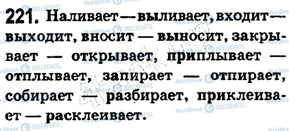 ГДЗ Російська мова 5 клас сторінка 221