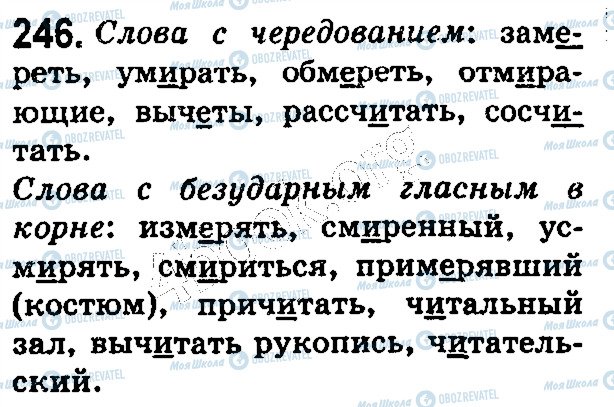 ГДЗ Русский язык 5 класс страница 246
