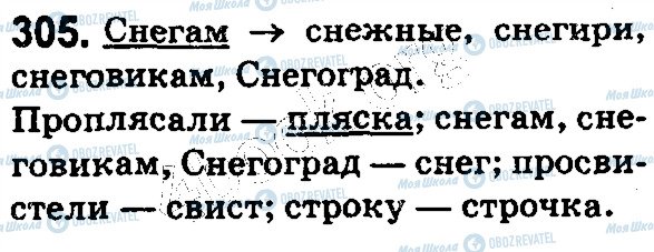 ГДЗ Русский язык 5 класс страница 305