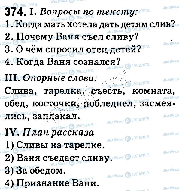 ГДЗ Русский язык 5 класс страница 374