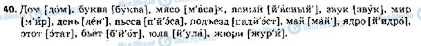 ГДЗ Російська мова 5 клас сторінка 40