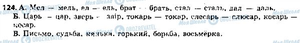 ГДЗ Російська мова 5 клас сторінка 124