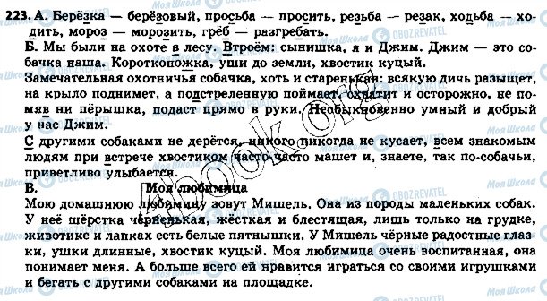 ГДЗ Російська мова 5 клас сторінка 223