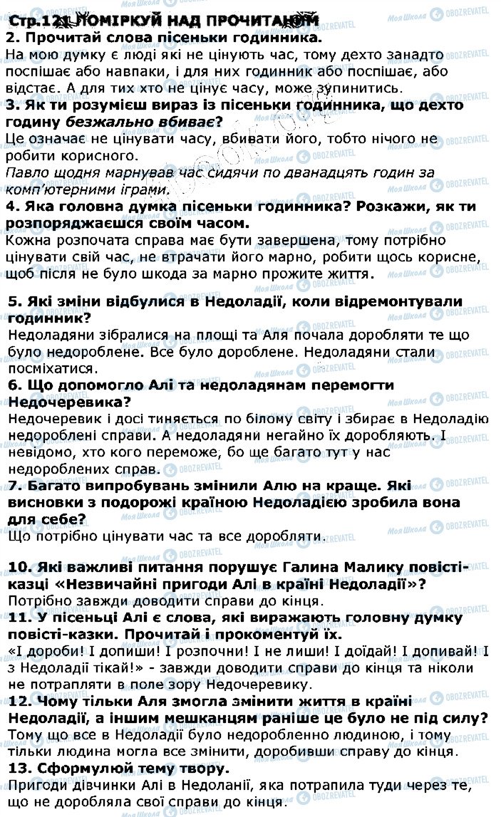 ГДЗ Українська література 5 клас сторінка ст121