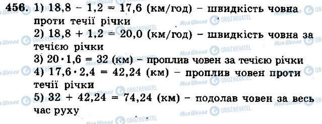 ГДЗ Математика 5 клас сторінка 456