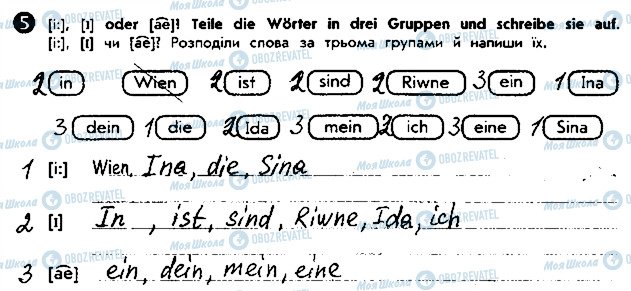 ГДЗ Німецька мова 5 клас сторінка ст9впр5