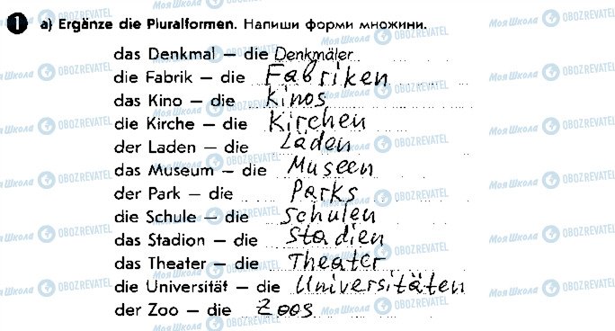 ГДЗ Немецкий язык 5 класс страница ст101впр1