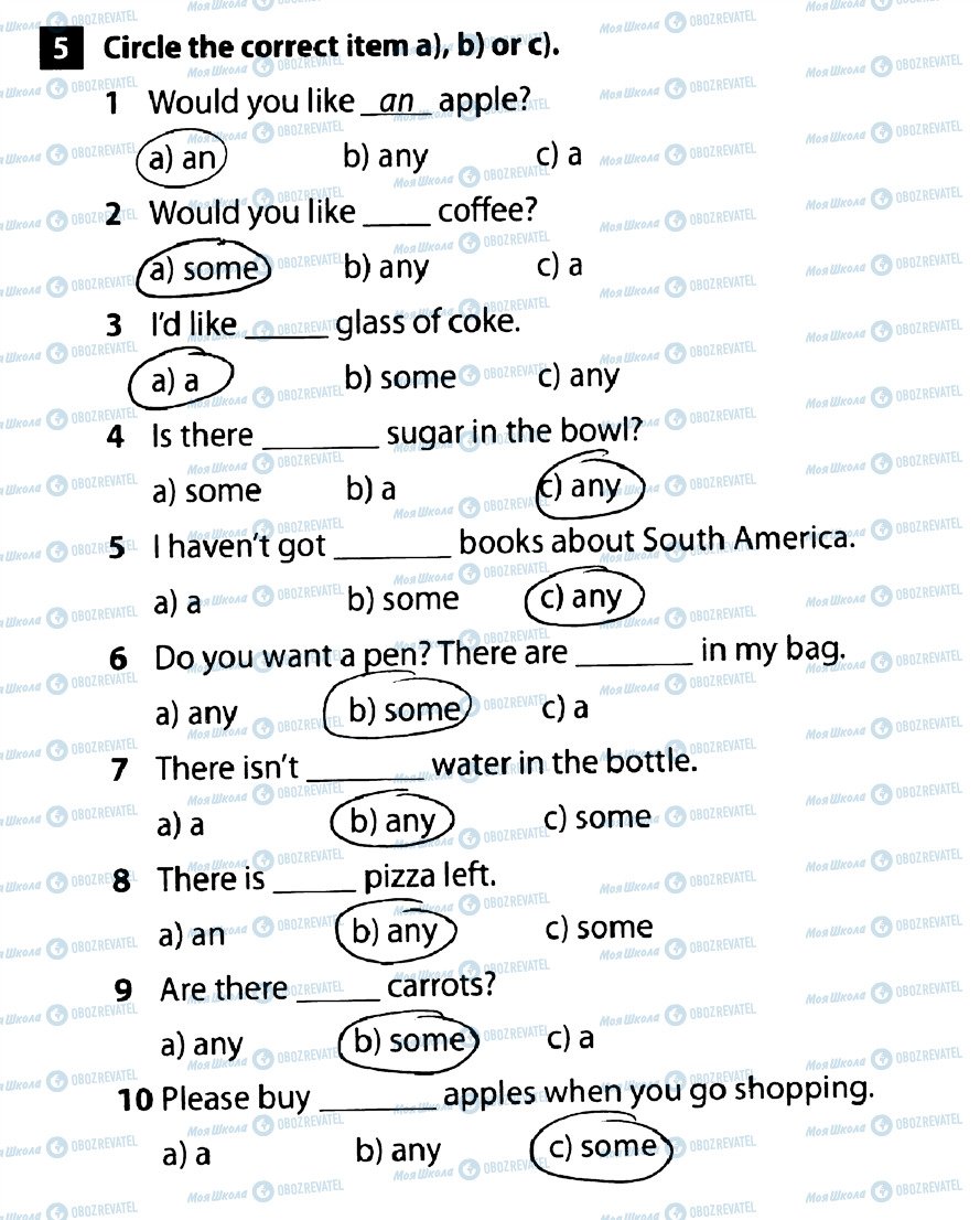ГДЗ Англійська мова 5 клас сторінка 5