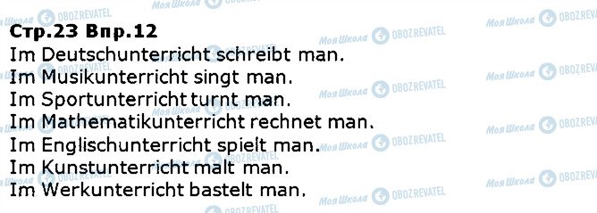 ГДЗ Немецкий язык 5 класс страница ст23впр12