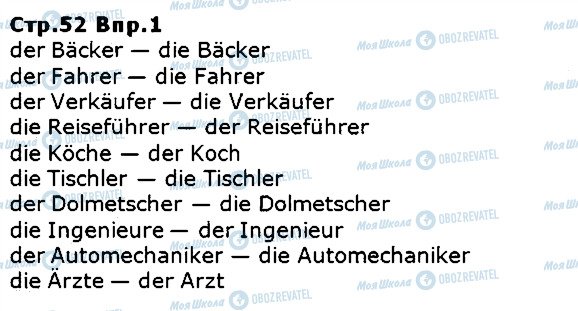 ГДЗ Немецкий язык 5 класс страница ст52впр1