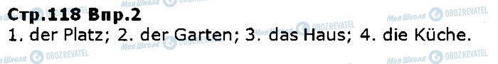 ГДЗ Немецкий язык 5 класс страница ст118впр2