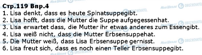 ГДЗ Немецкий язык 5 класс страница ст119впр4