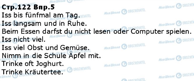 ГДЗ Немецкий язык 5 класс страница ст122впр5