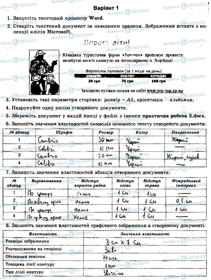 ГДЗ Інформатика 5 клас сторінка ст61впр1