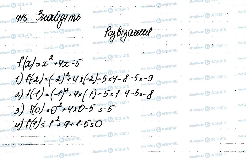 ГДЗ Алгебра 9 клас сторінка 416