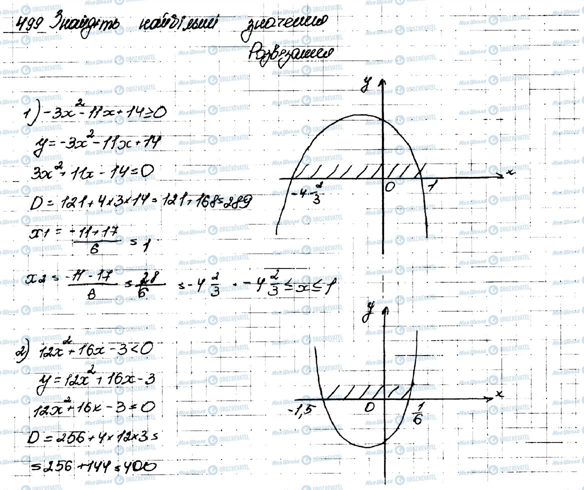 ГДЗ Алгебра 9 клас сторінка 499