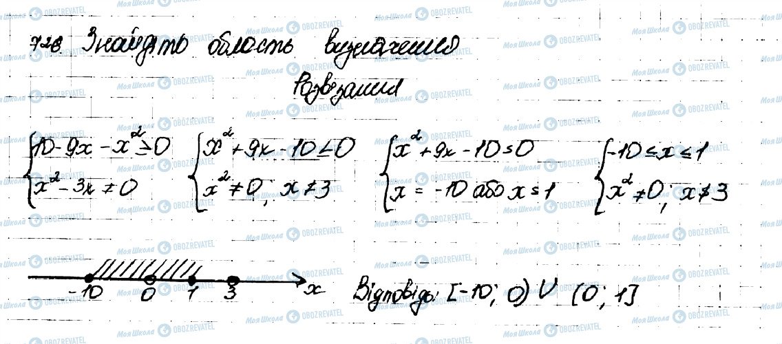 ГДЗ Алгебра 9 клас сторінка 726