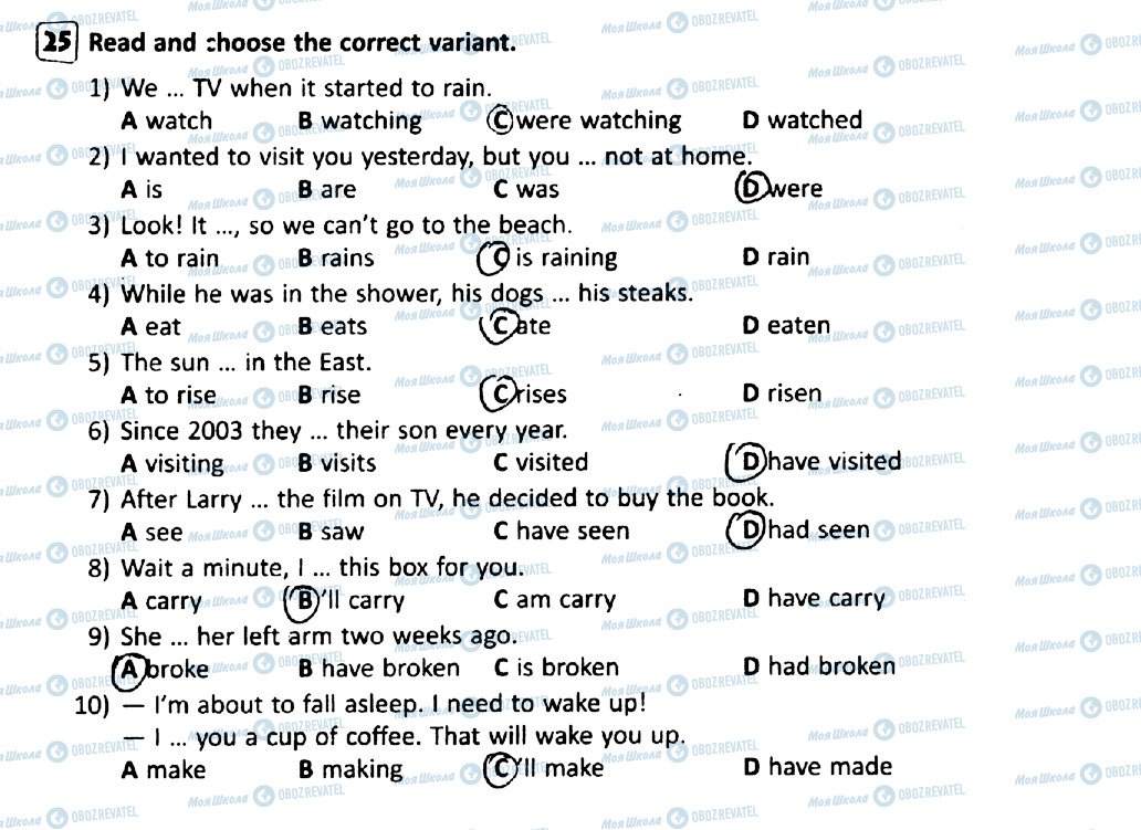 ГДЗ Английский язык 9 класс страница 25