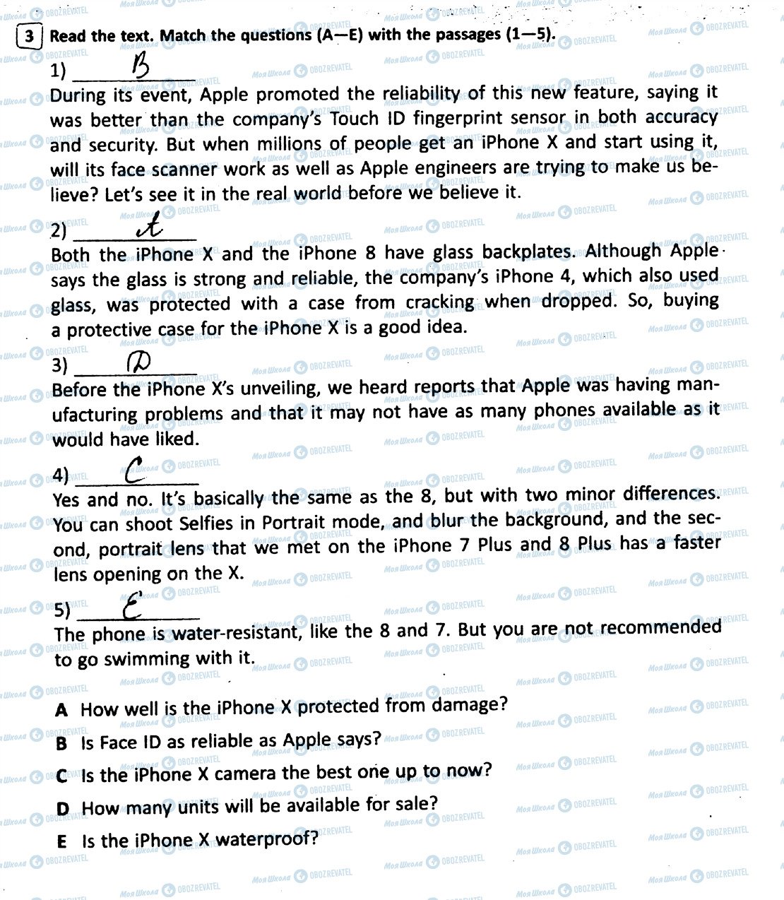 ГДЗ Англійська мова 9 клас сторінка 3