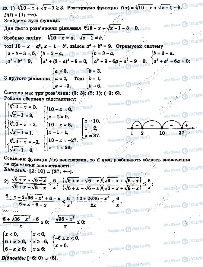 ГДЗ Алгебра 11 клас сторінка 20