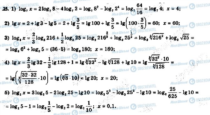 ГДЗ Алгебра 11 класс страница 25