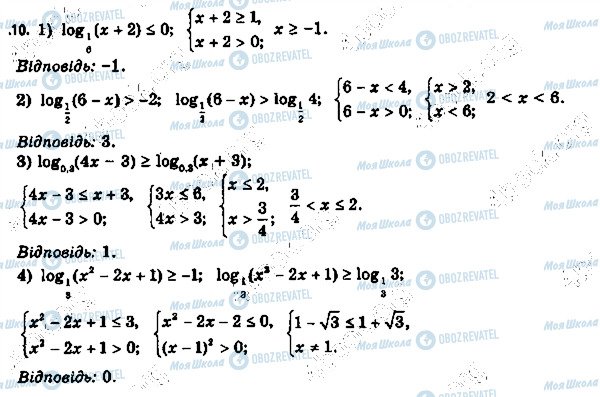 ГДЗ Алгебра 11 клас сторінка 10