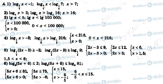 ГДЗ Алгебра 11 класс страница 4