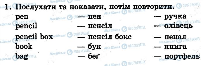 ГДЗ Англійська мова 1 клас сторінка ст14впр1