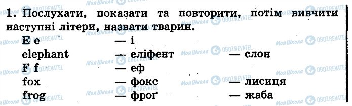 ГДЗ Англійська мова 1 клас сторінка ст20впр1