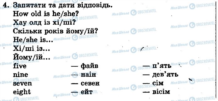 ГДЗ Англійська мова 1 клас сторінка ст57впр4