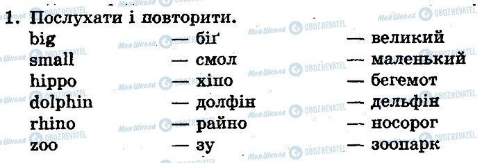 ГДЗ Англійська мова 1 клас сторінка ст62впр1