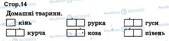 ГДЗ Українська мова 1 клас сторінка 14