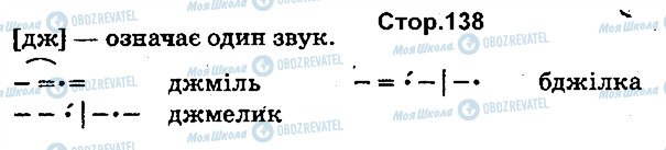 ГДЗ Українська мова 1 клас сторінка 138