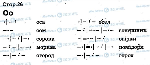 ГДЗ Українська мова 1 клас сторінка 26