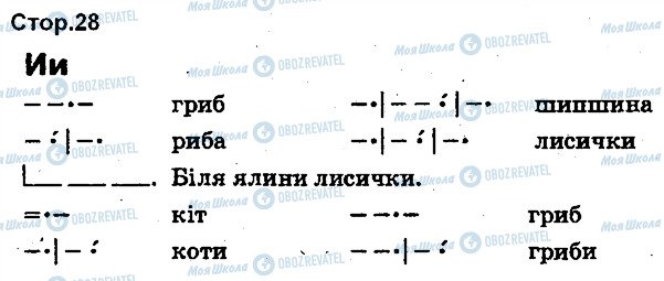 ГДЗ Українська мова 1 клас сторінка 28