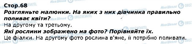 ГДЗ Я досліджую світ 1 клас сторінка стор68