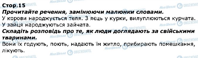 ГДЗ Я досліджую світ 1 клас сторінка стор15