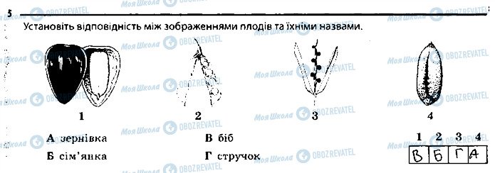 ГДЗ Біологія 6 клас сторінка 5