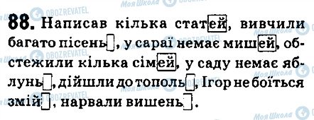 ГДЗ Українська мова 6 клас сторінка 88