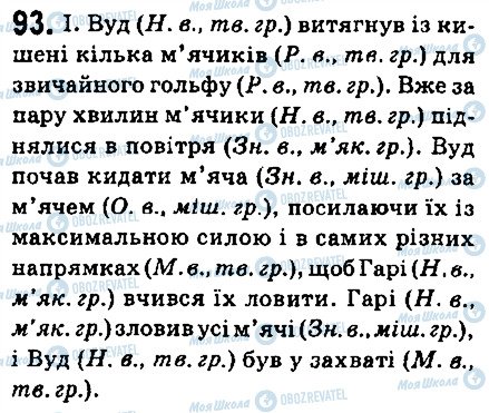 ГДЗ Українська мова 6 клас сторінка 93