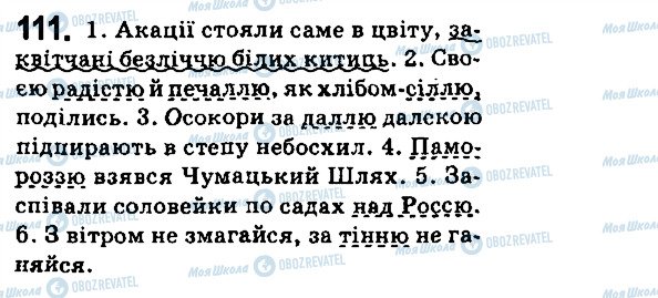 ГДЗ Українська мова 6 клас сторінка 111