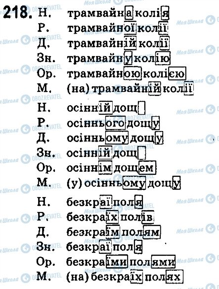 ГДЗ Українська мова 6 клас сторінка 218