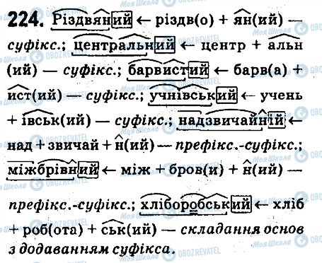 ГДЗ Укр мова 6 класс страница 224