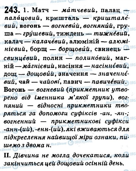 ГДЗ Українська мова 6 клас сторінка 243