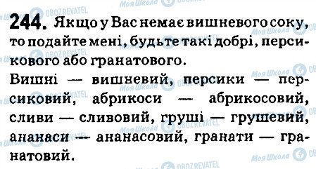 ГДЗ Українська мова 6 клас сторінка 244