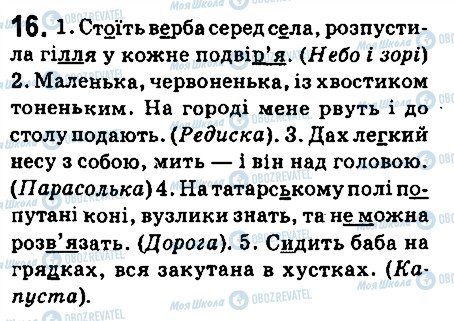 ГДЗ Українська мова 6 клас сторінка 16